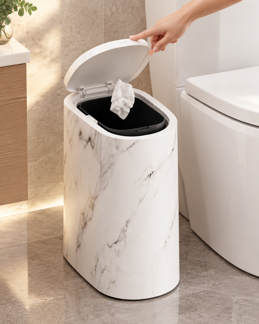 Compact Oval Bin with Lid