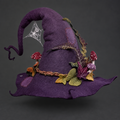 Hexwood felt witch hat in Purple