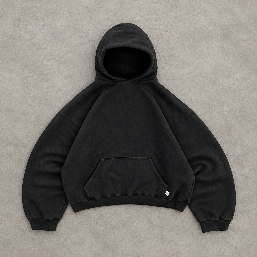 Ashford men's relaxed fit hoodie in Faded Black