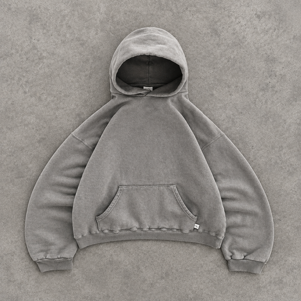 Ashford men's relaxed fit hoodie in Cement Grey