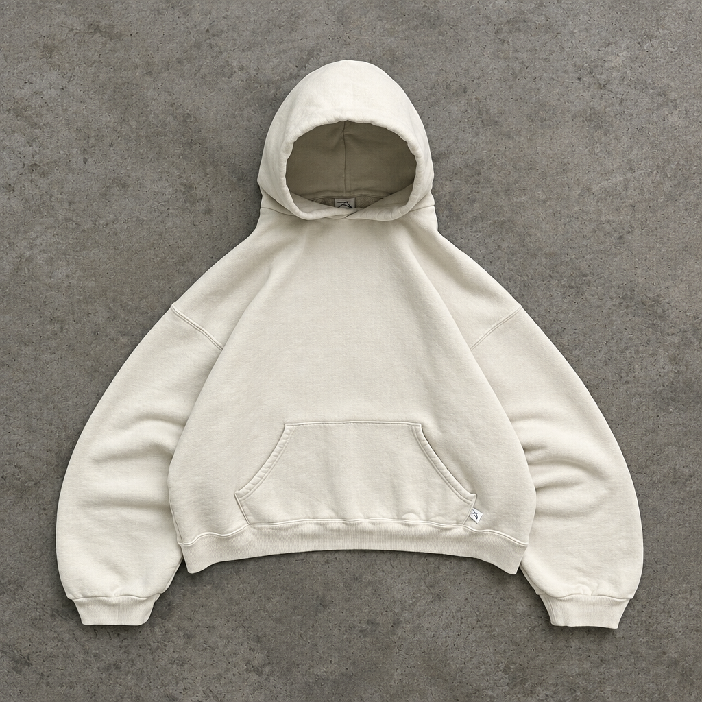 Ashford men's relaxed fit hoodie in Ivory