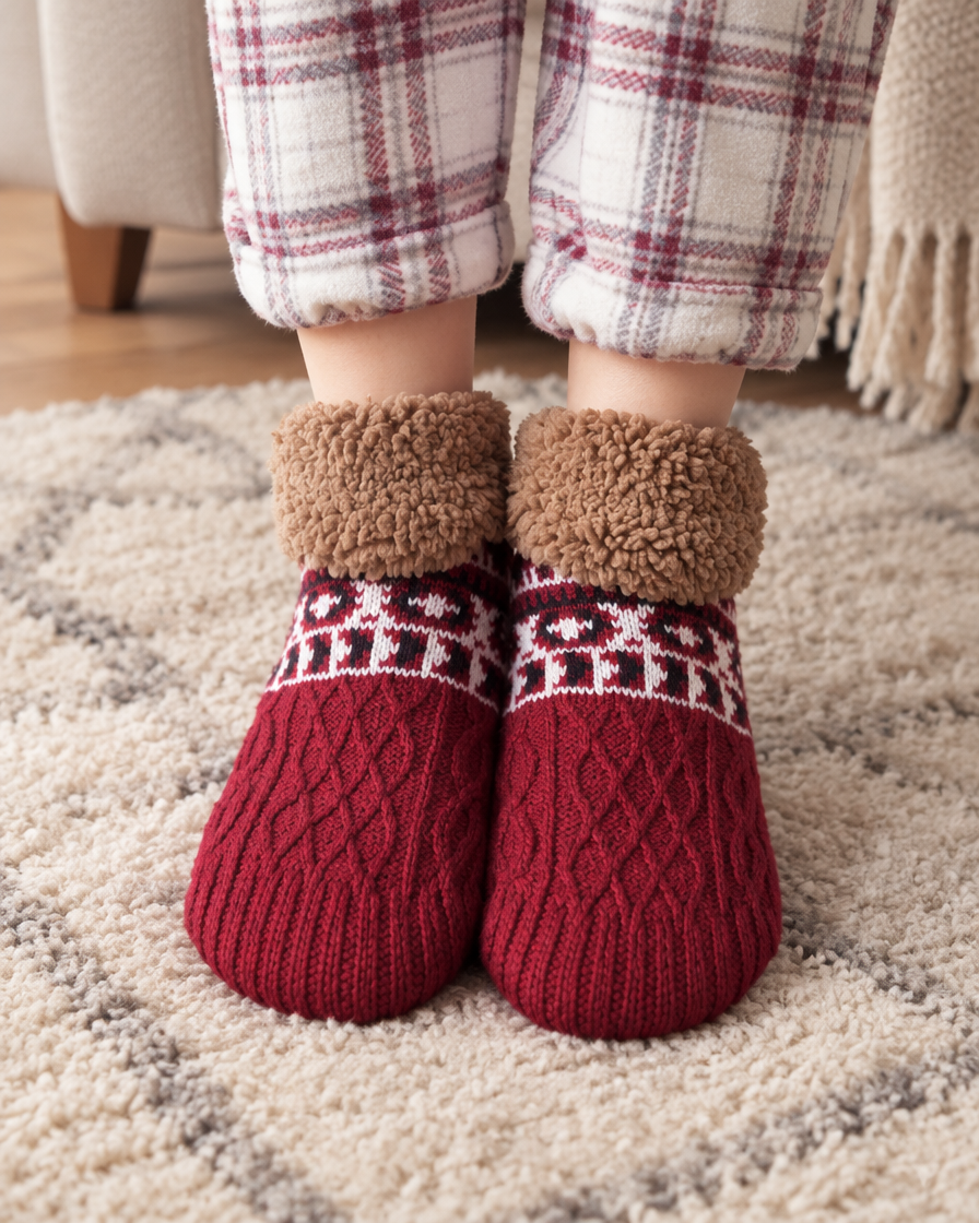 Knitted Slipper Socks, view 8
