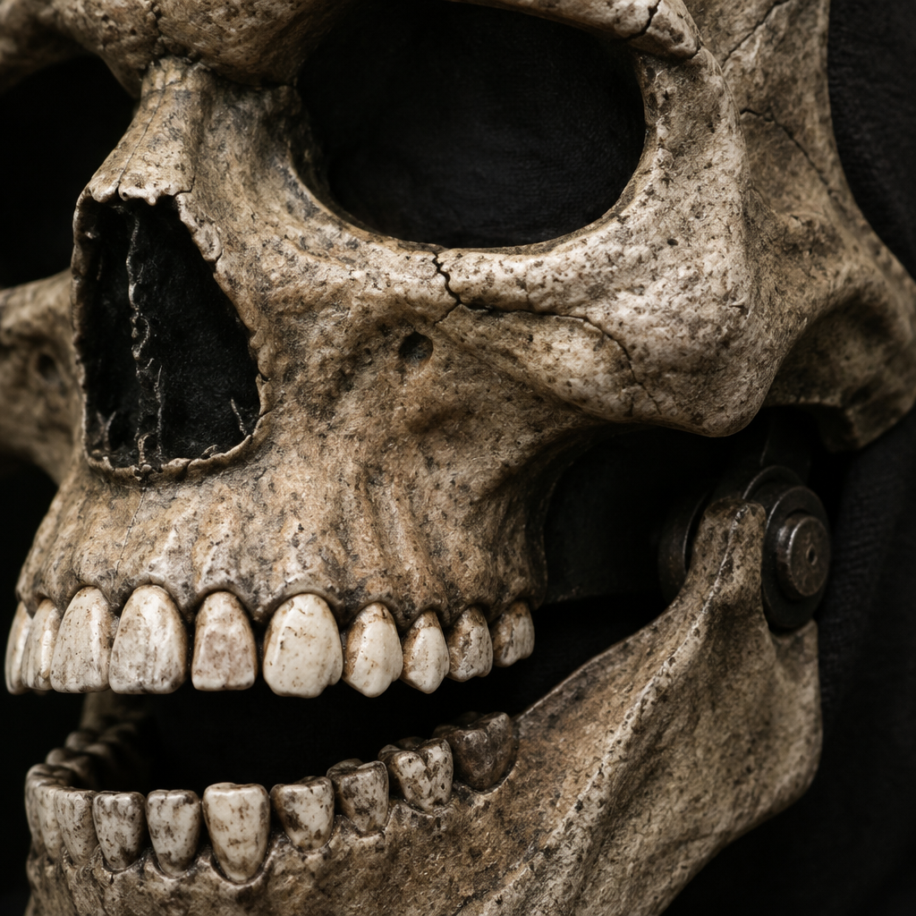 Full Head Skull Mask with Movable Jaw, view 6