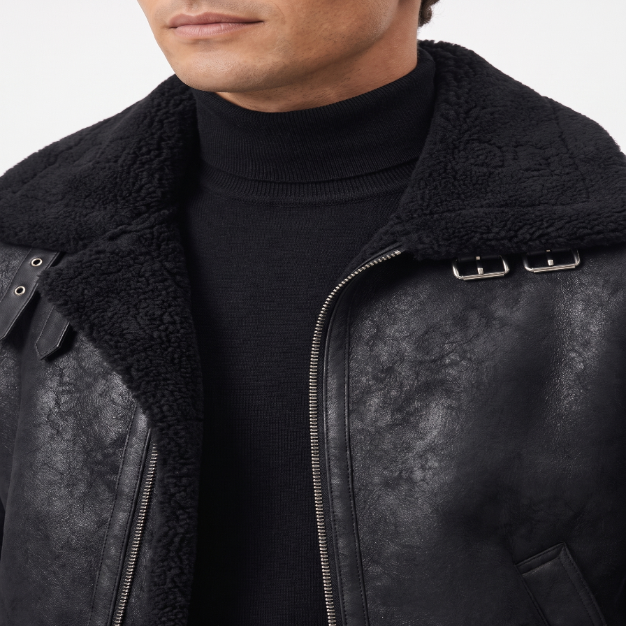 Hartley men's faux leather jacket, view 2