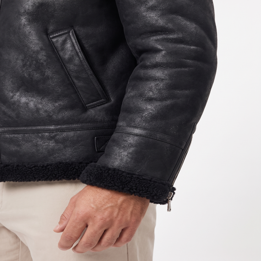 Hartley men's faux leather jacket, view 6