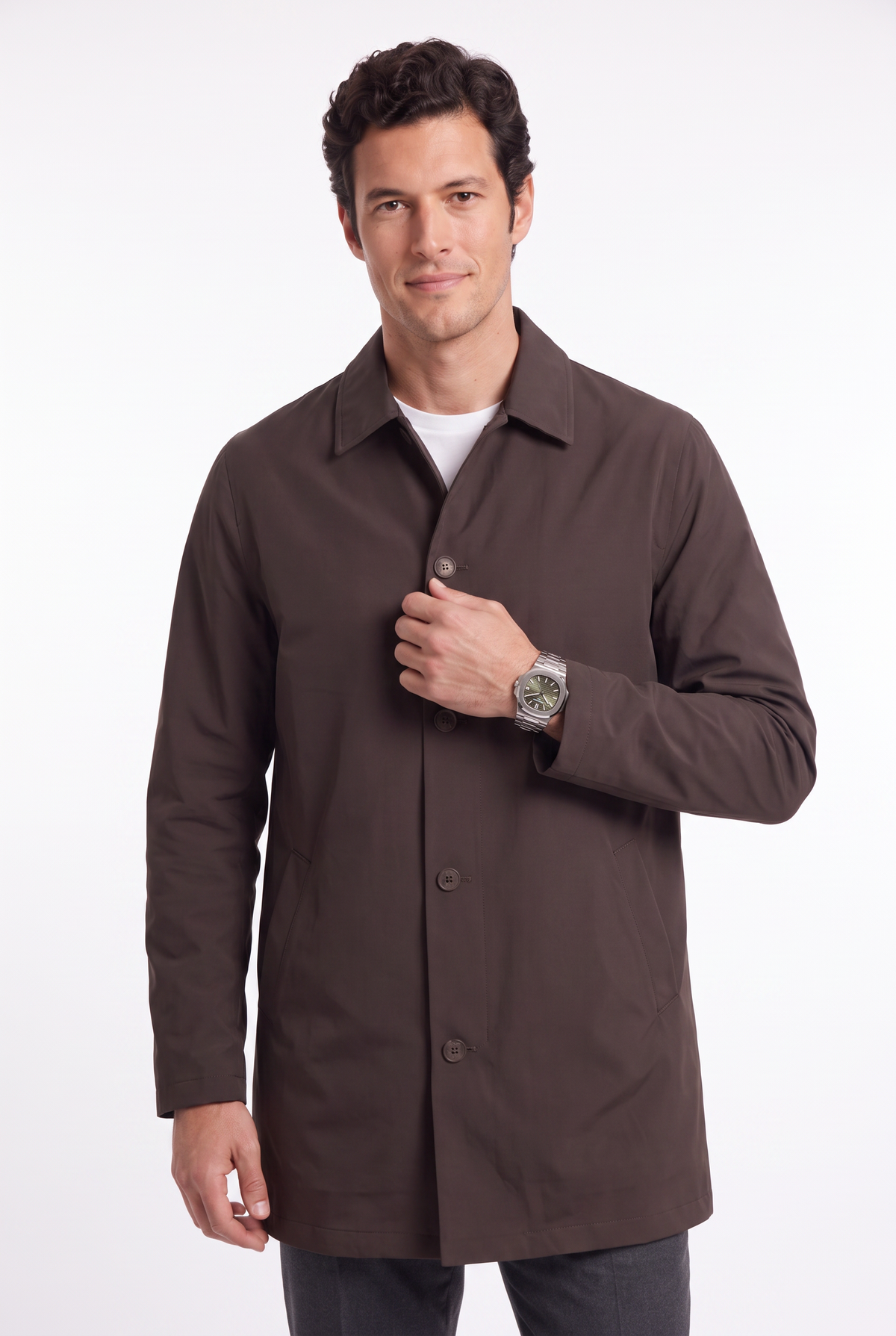 Aldwych men's short trench coat, view 10