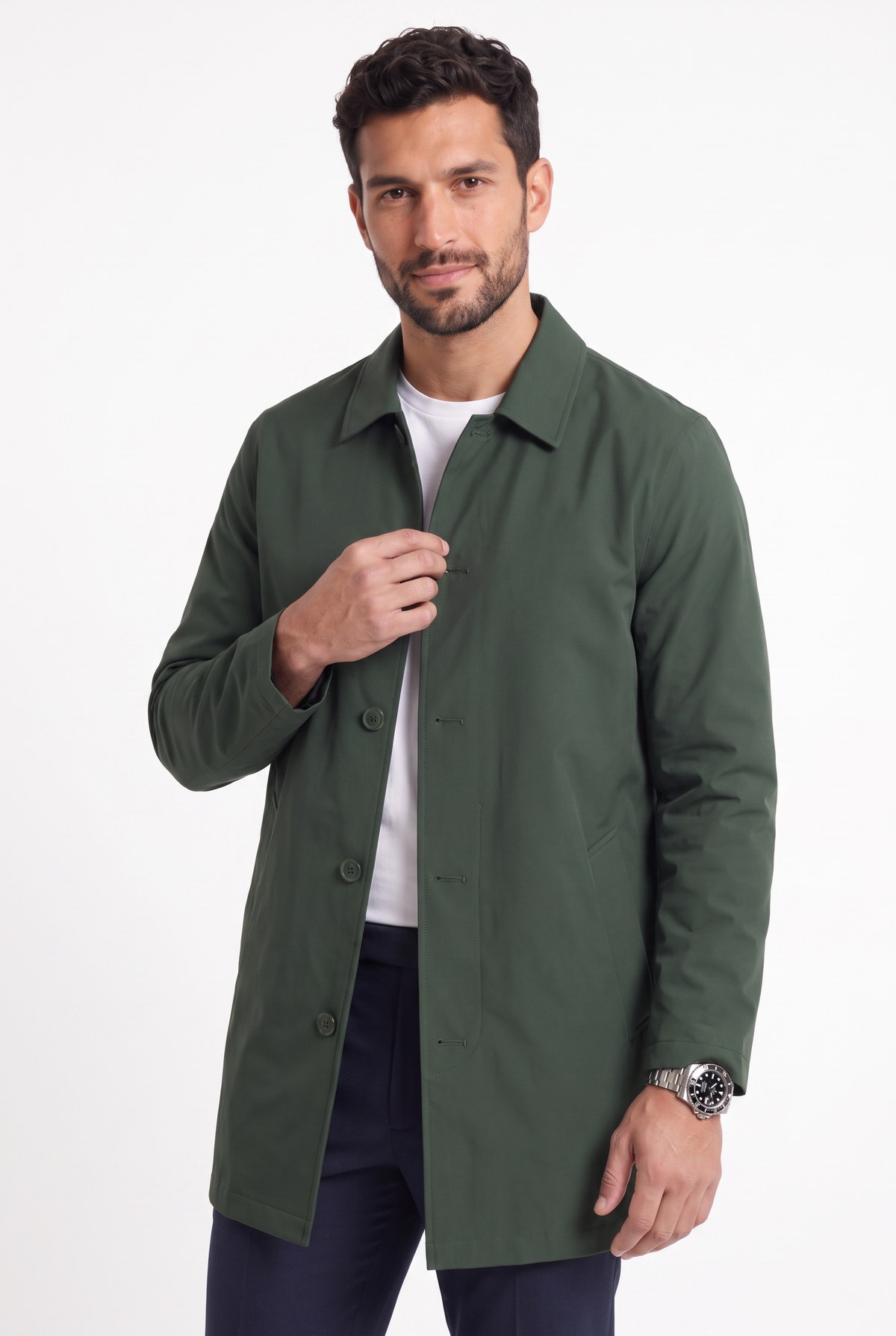 Aldwych men's short trench coat, view 11