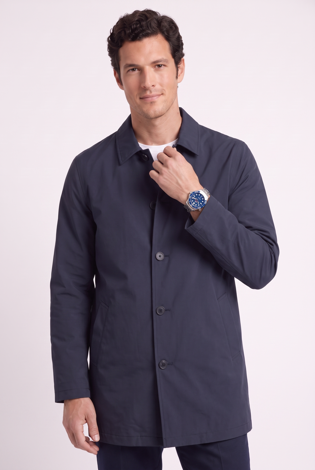 Aldwych men's short trench coat, view 7