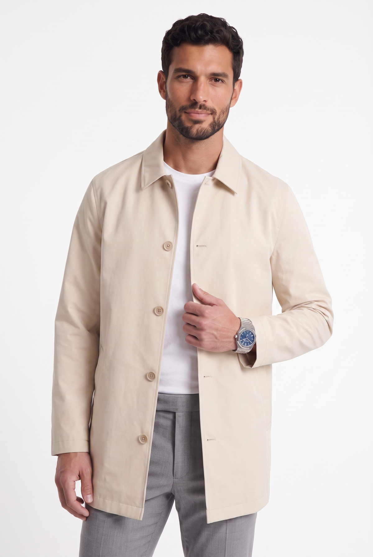 Aldwych men's short trench coat, view 9