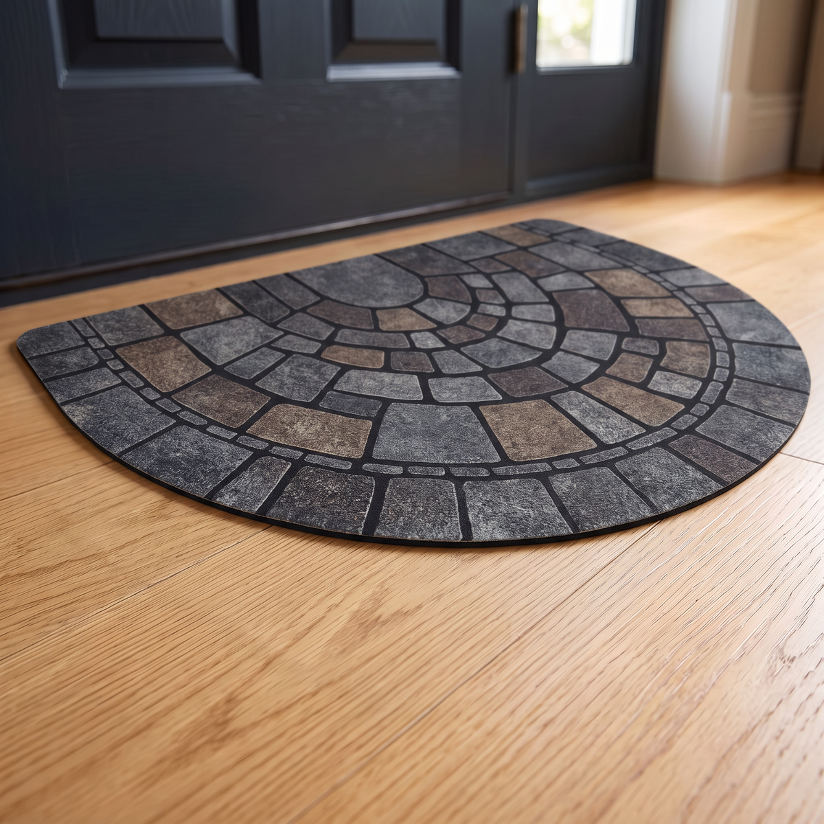 Semi-Round Door Mat with Non-Slip Backing, view 4