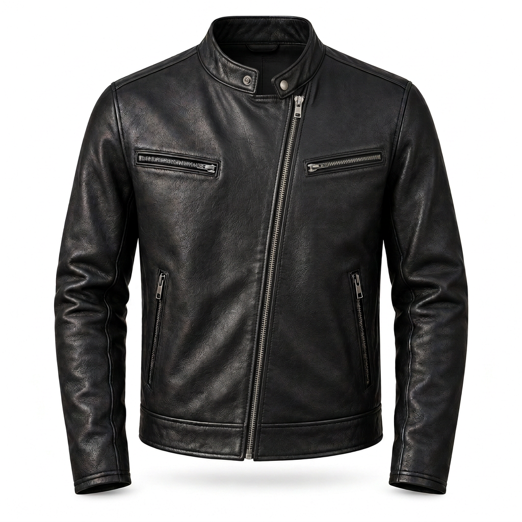 Renegade Men's Faux Leather Jacket in Black