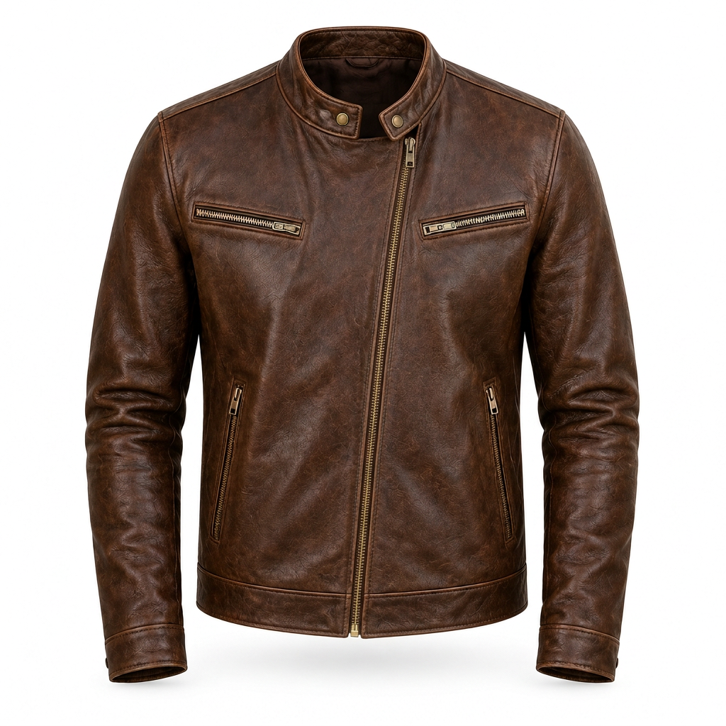 Renegade Men's Faux Leather Jacket in Brown