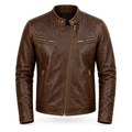 Renegade Men's Faux Leather Jacket in Brown