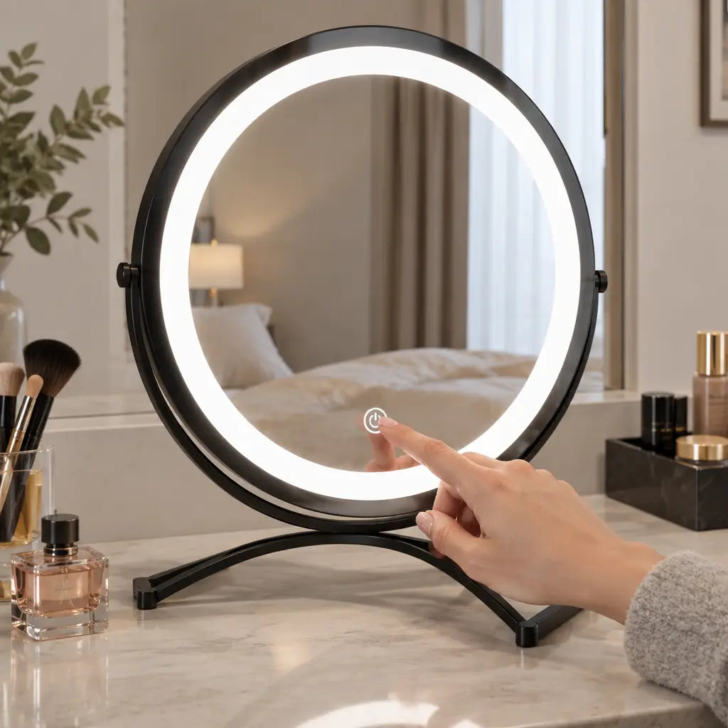 Halo Cordless LED Makeup Mirror with 360° Swivel, view 5