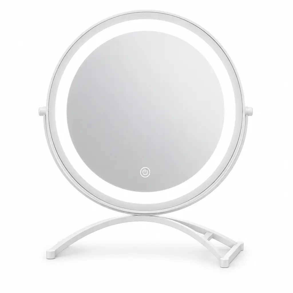 Halo Cordless LED Makeup Mirror with 360° Swivel in White
