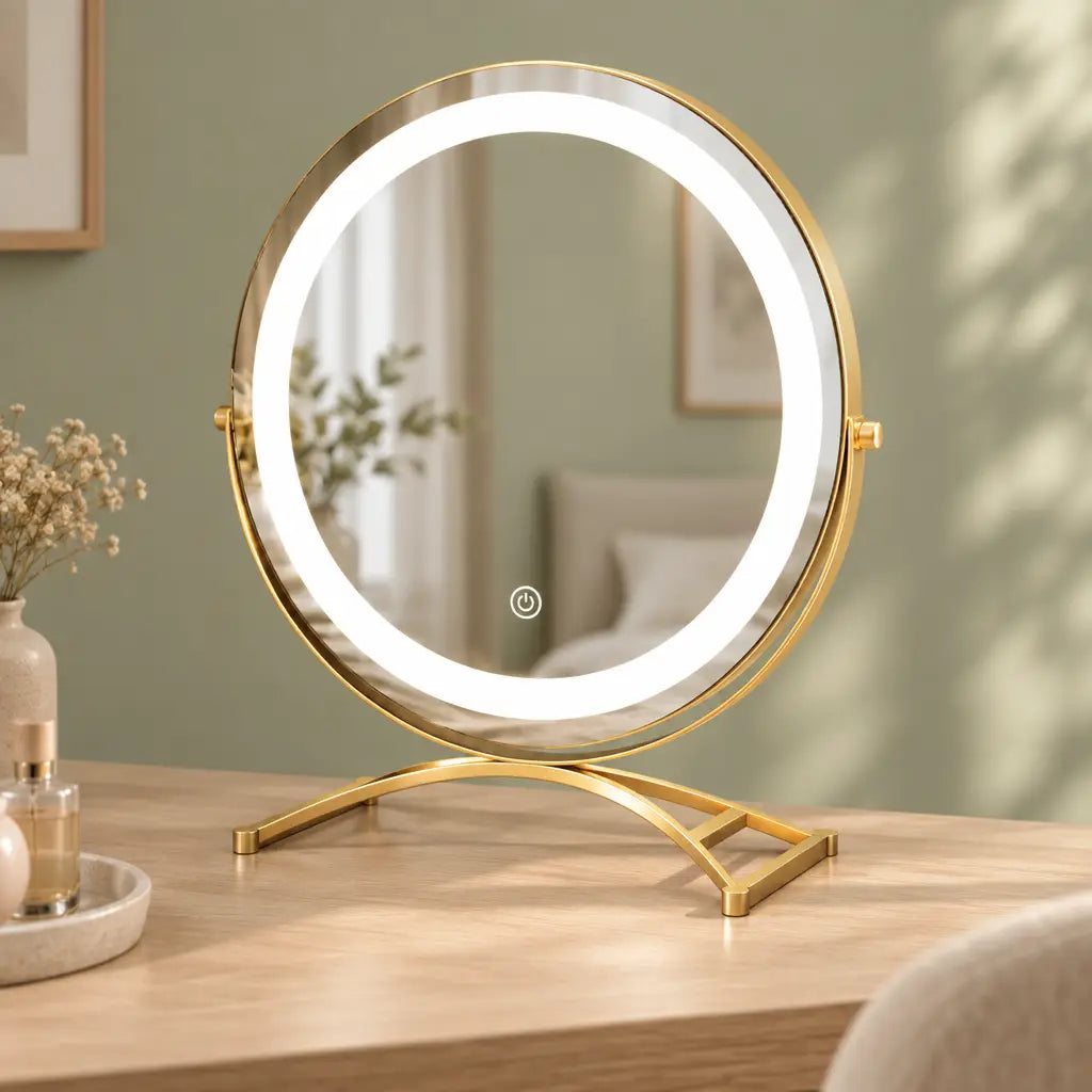 Halo Cordless LED Makeup Mirror with 360° Swivel, view 3