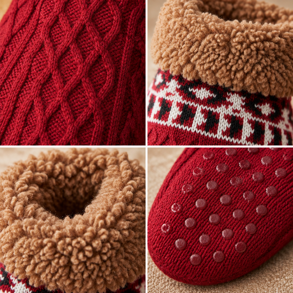Knitted Slipper Socks, view 9