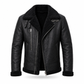 Hartley men's faux leather jacket in Black