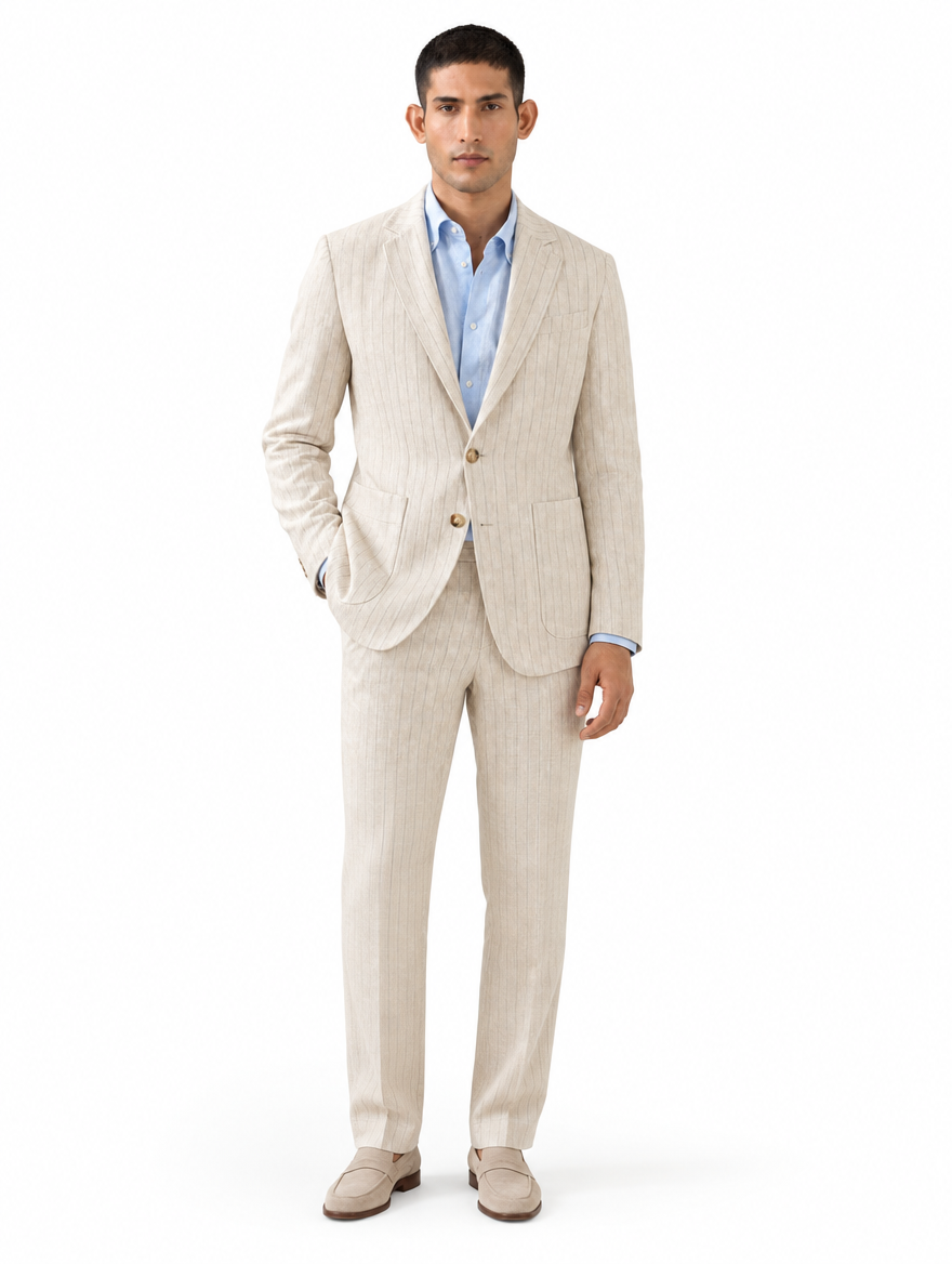 Positano men's linen blazer in Beige