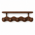 Skyline wavy wooden wall coat rack in Brown