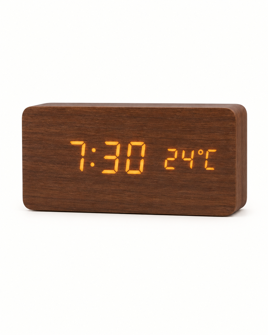Smart Alarm Clock with Voice Control & Temperature Display, view 5