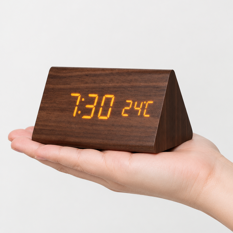 Smart Alarm Clock with Voice Control & Temperature Display, view 8