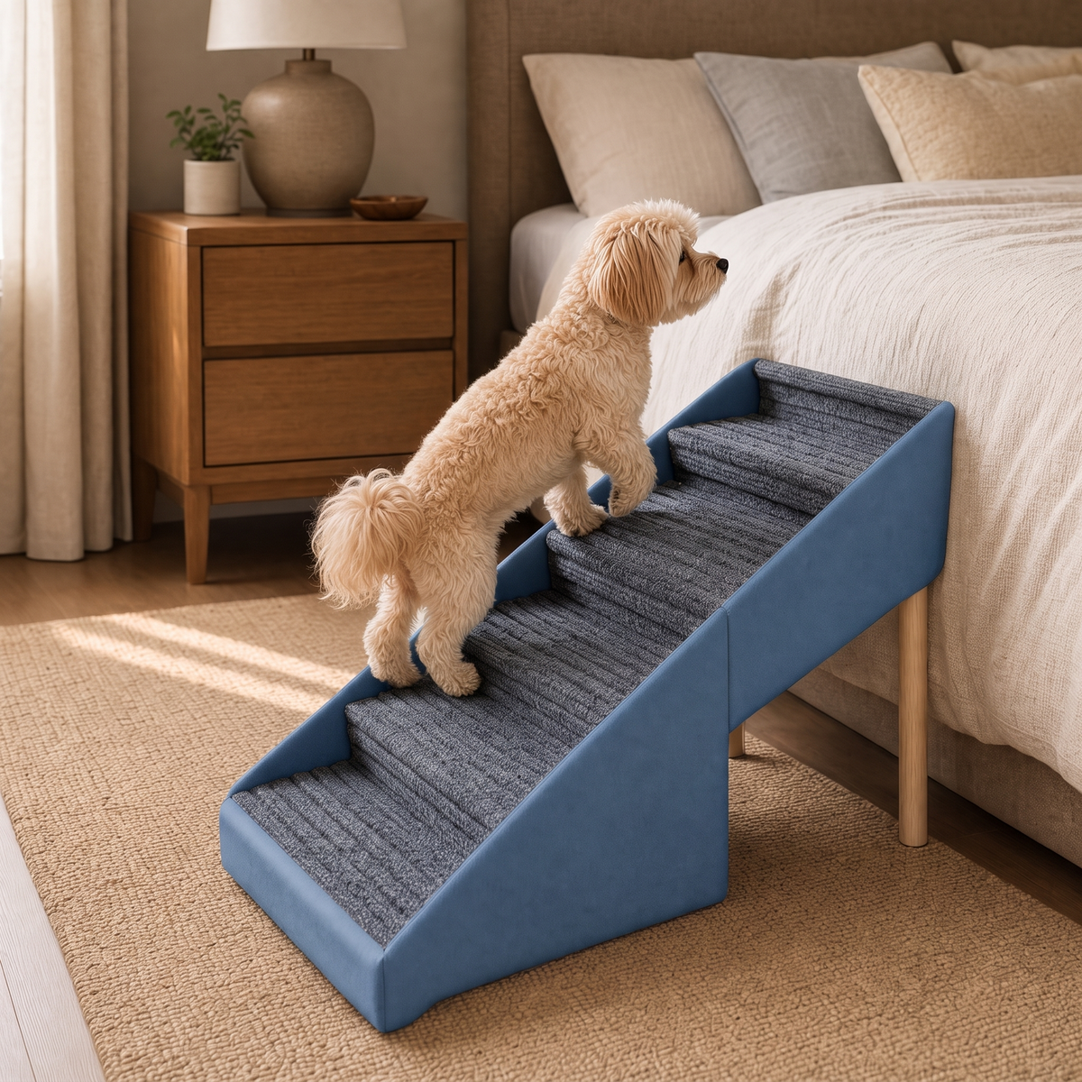 Pet Stairs for Beds & Sofas in Blue