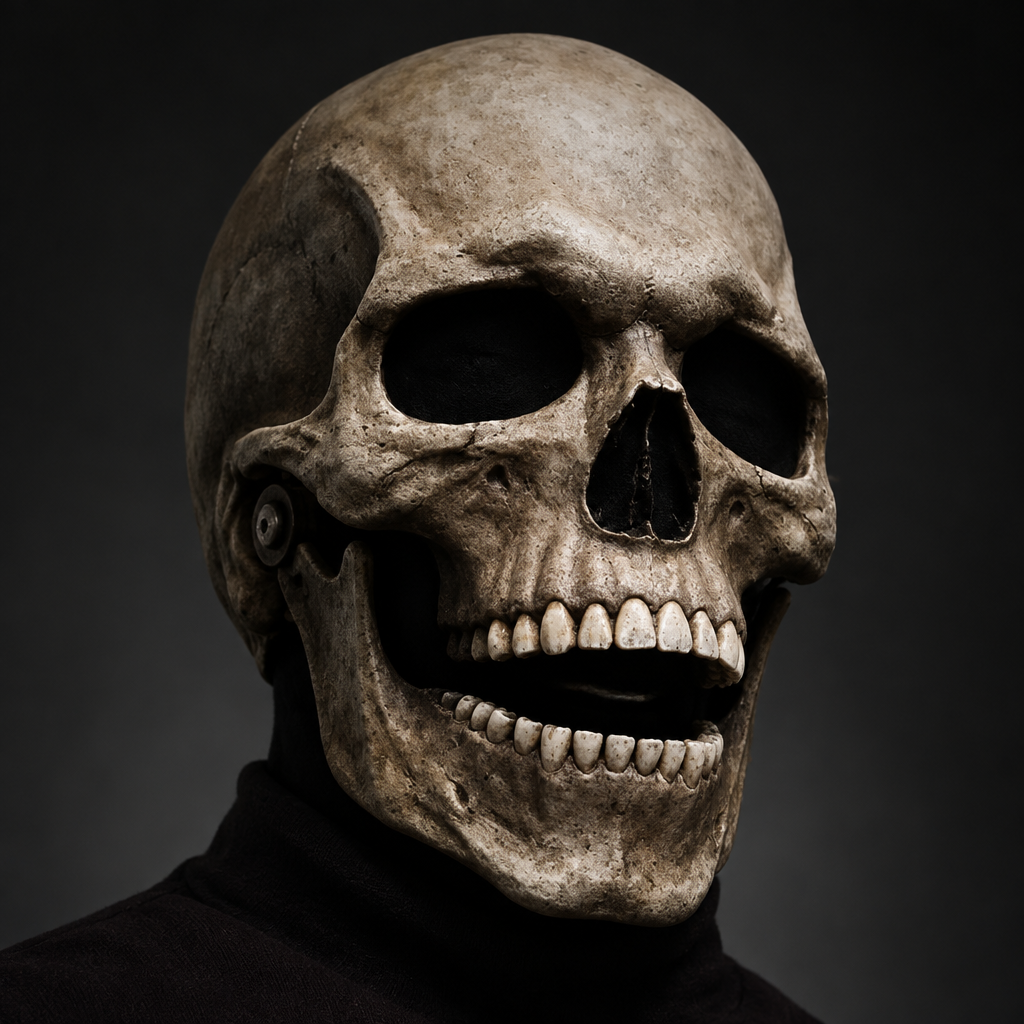 Full Head Skull Mask with Movable Jaw, view 4