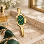 Aurora Oval Bangle Watch, view 2