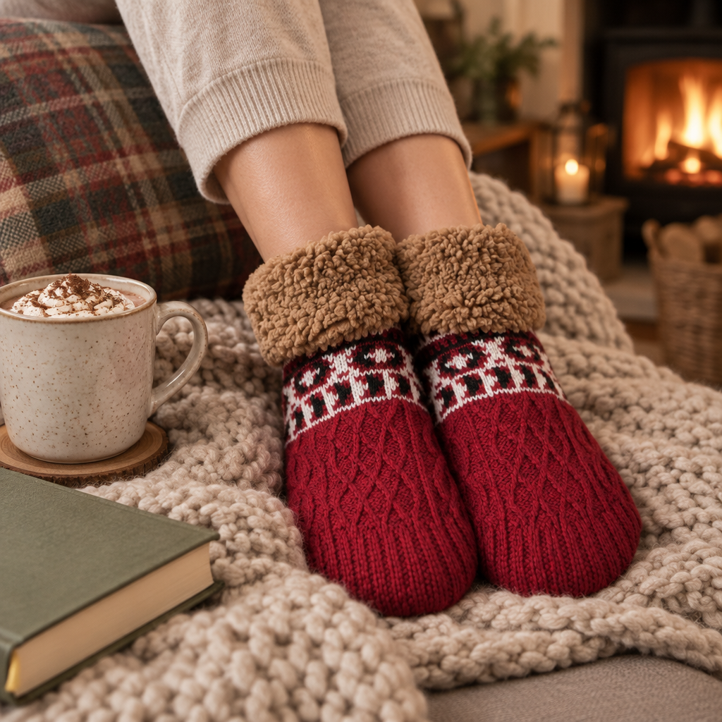 Knitted Slipper Socks