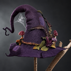Hexwood felt witch hat in Purple, view 4