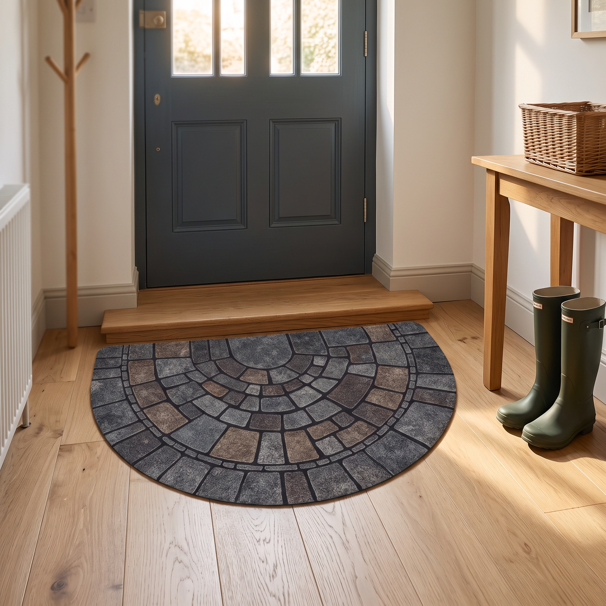 Semi-Round Door Mat with Non-Slip Backing, view 5