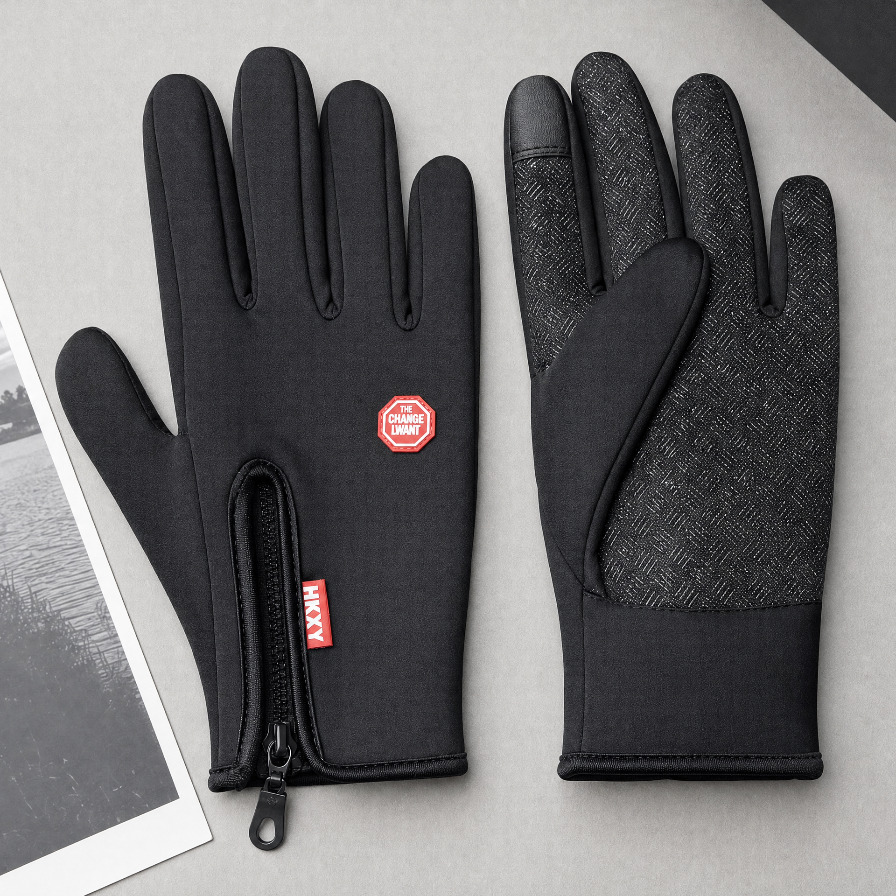 Brecon men's water-resistant winter gloves, view 4