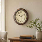 Brown Wood Wall Clock