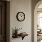 Brown Wood Wall Clock, view 4