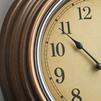Brown Wood Wall Clock, view 3