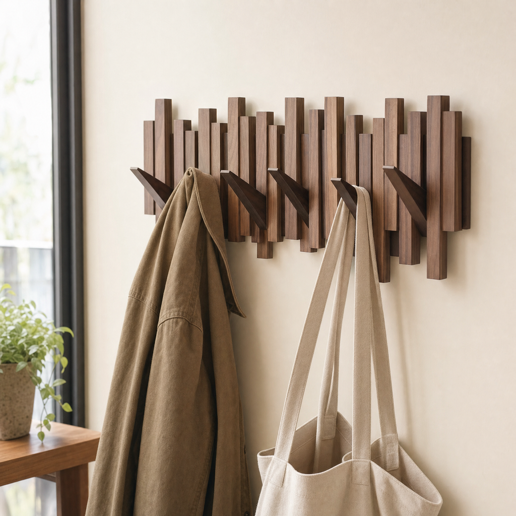 Nordic Solid Wood Coat Rack