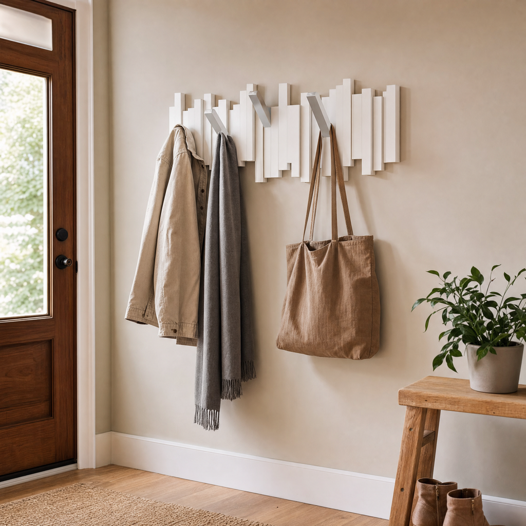 Nordic Solid Wood Coat Rack, view 5
