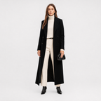 Langham women's longline tailored maxi coat, view 5
