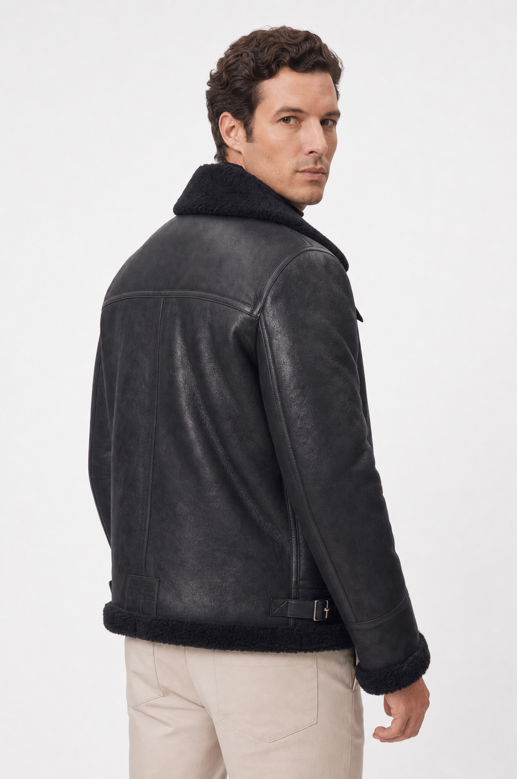 Hartley men's faux leather jacket, view 4
