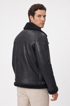 Hartley men's faux leather jacket, view 4