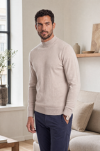Hendrix men's cotton mock neck jumper