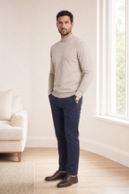 Hendrix men's cotton mock neck jumper, view 5