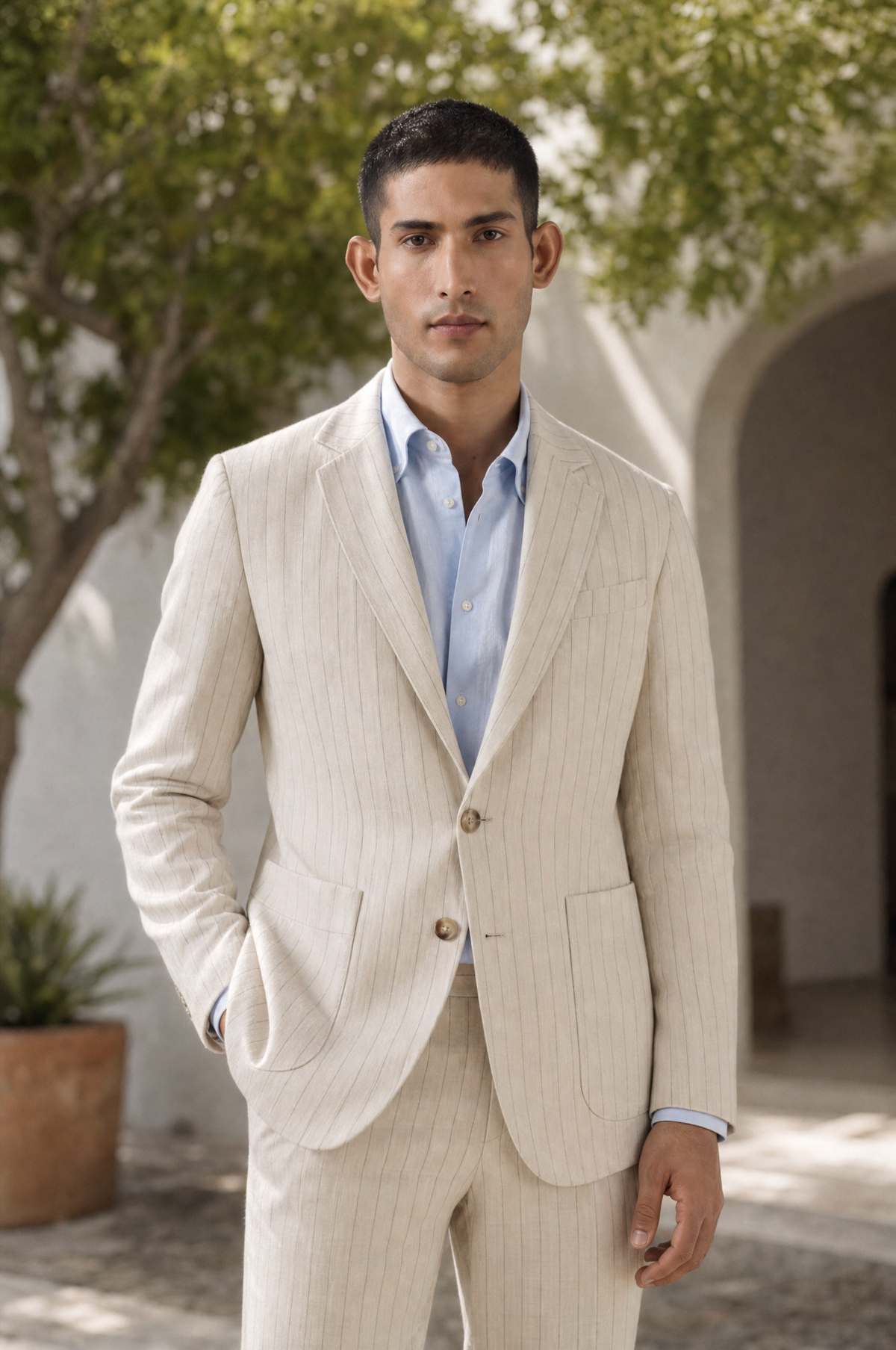 Positano men's linen blazer