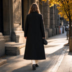 Langham women's longline tailored maxi coat, view 6