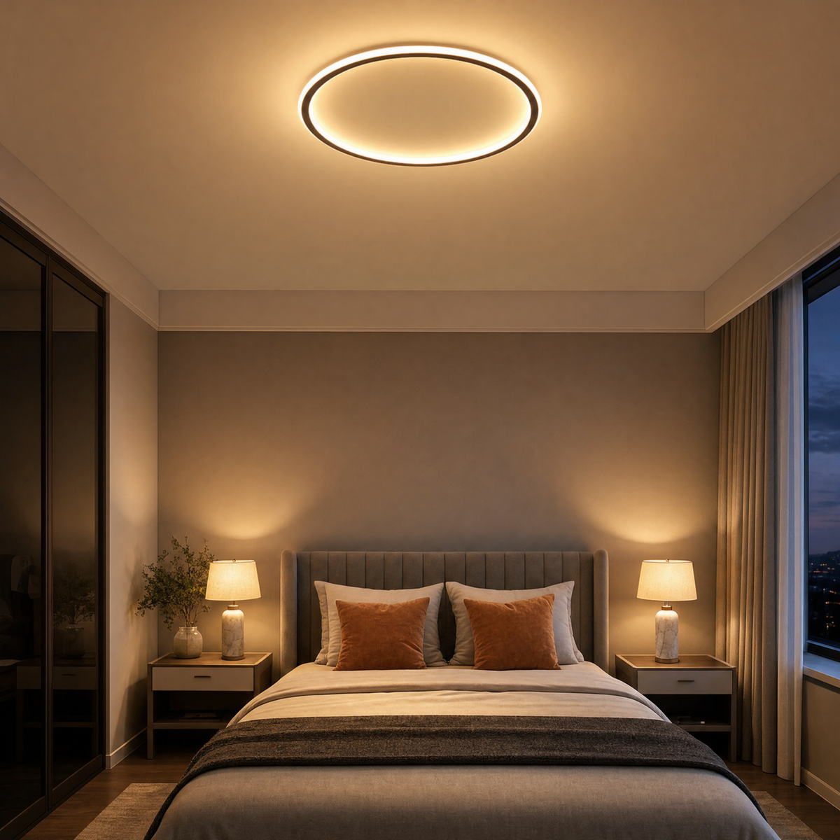 Halo Round LED Flush Mount Ceiling Light, view 3