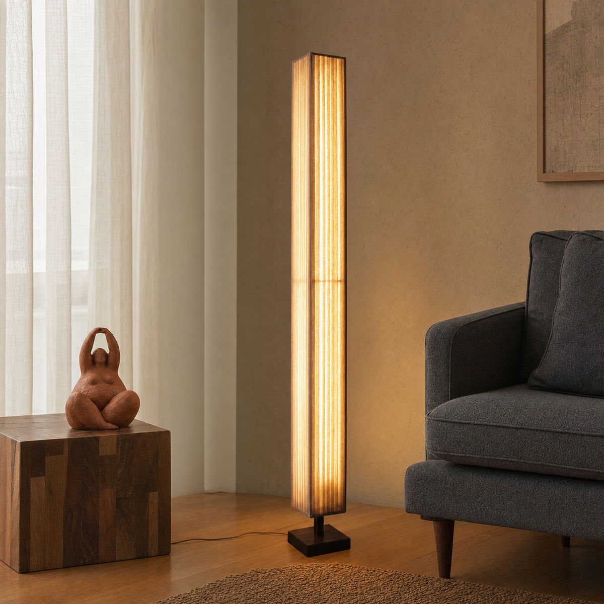 Divano Column Shade Floor Lamp, view 3