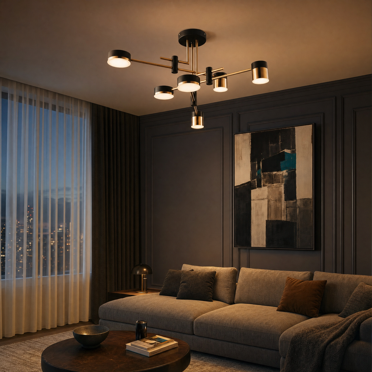 Solstice Sculptural Ceiling Chandelier, view 3