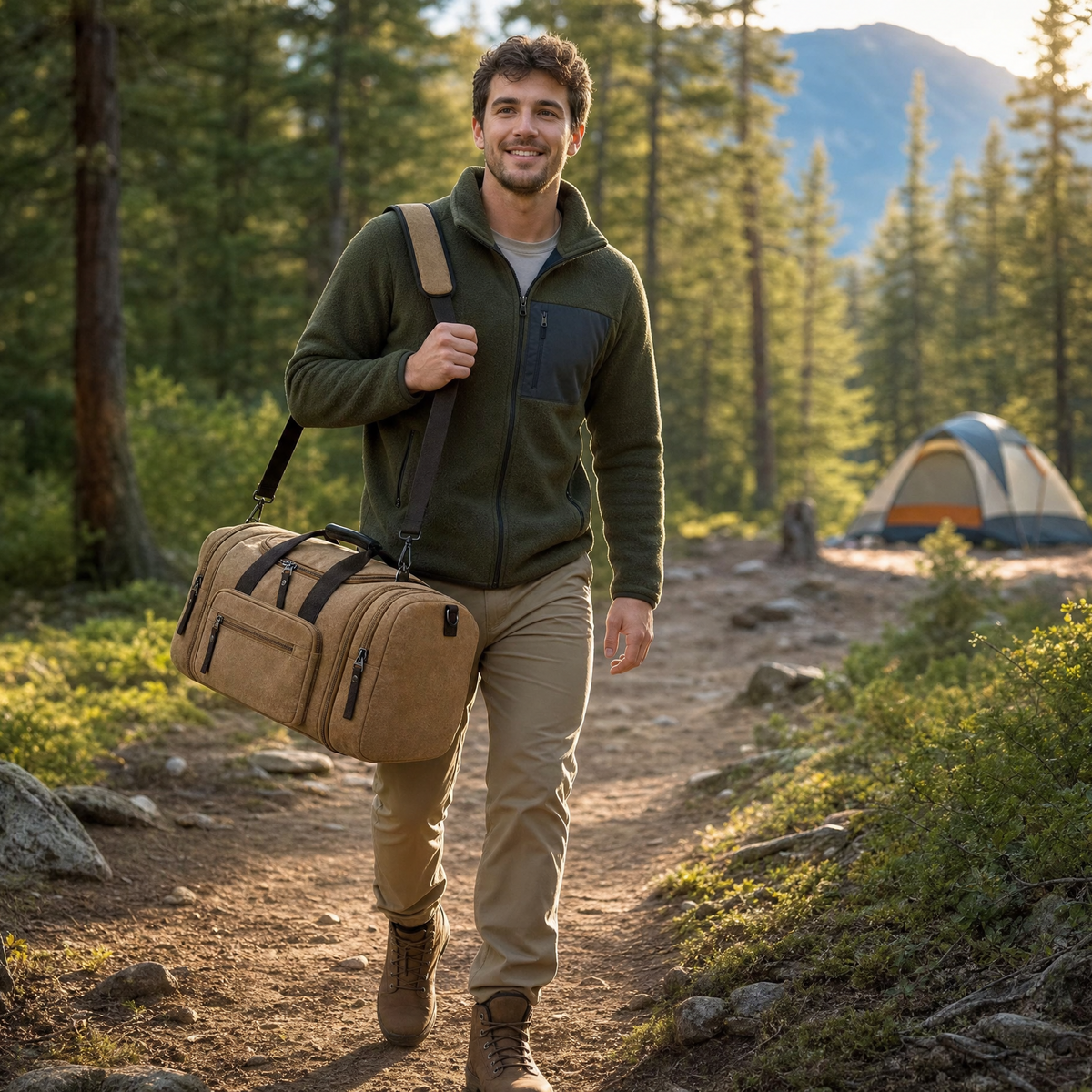 Voyager Expandable Canvas Duffle Bag, view 5