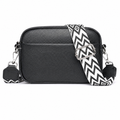 Harlow Faux Leather Crossbody Bag in Black